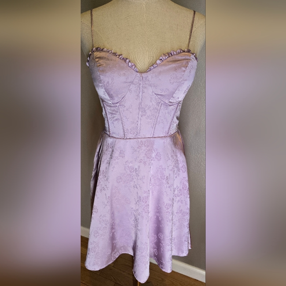 Lavender Floral Corset Dress